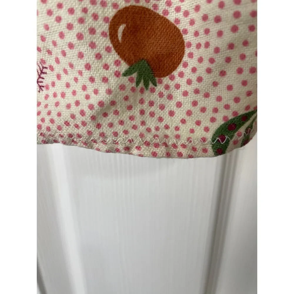 Vintage Handmade Waist Tie‎ Apron 1 Pocket Veggie Pattern